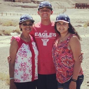 Orange multi-colored blouse
